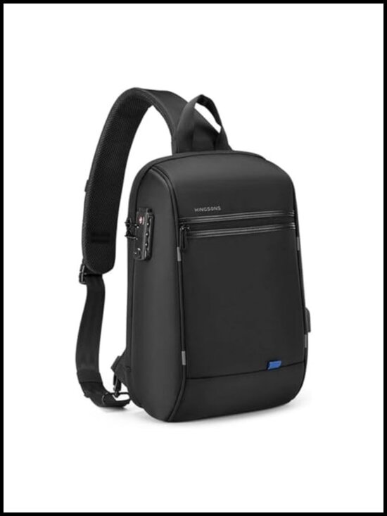 Sling Backpack Crossbody Bag for Women Men Travel Hiking USB Charging